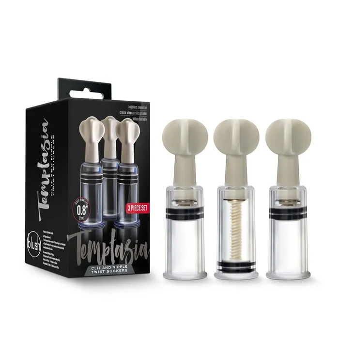 Temptasia Clit And Nipple Twist Suckers Clear Set Of 3 Blush Novelties Anal Temptasia Clit And Nipple Twist Suckers Clear Set Of 3 Blush Novelties Anal