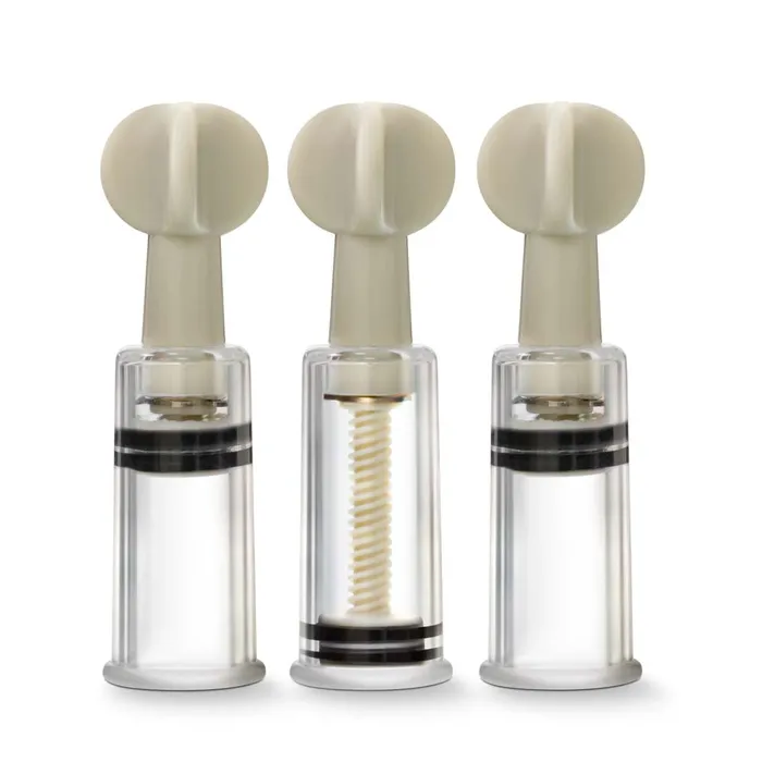 Temptasia Clit And Nipple Twist Suckers Clear Set Of 3 Blush Novelties Anal