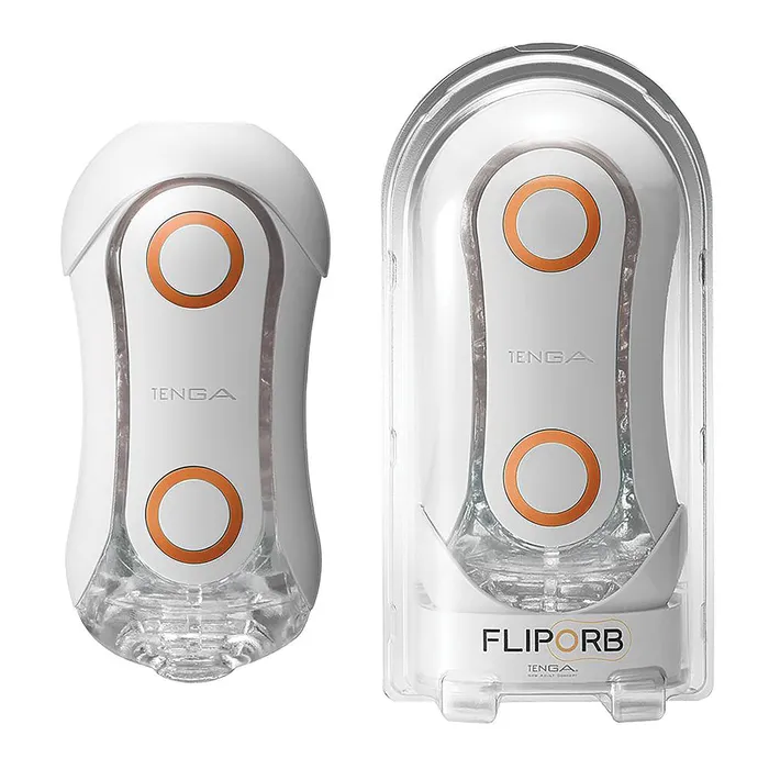 Tenga Male Sex Toys Tenga Flip Orb Discreet Penis Masturbator Orange Crash