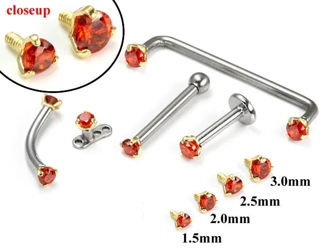 Tilum 14g12g Internally Threaded Yellow Gold Light Red Jewel Top Price Per 1 Tilum Anal Tilum 14g12g Internally Threaded Yellow Gold Light Red Jewel Top Price Per 1 Tilum Anal