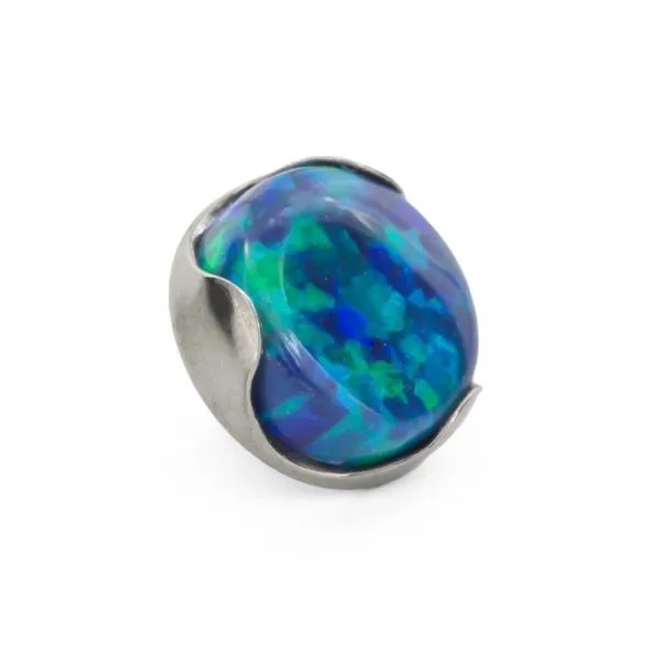 Tilum 18g 16g Titanium 4mm Opal ProngSet Flat Top Price Per 1 Tilum Anal