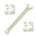 Tilum 20g 15mm Real Diamond Yellow Gold Nose Bone Tilum Dildos