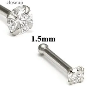 Tilum 20g 14KT WHITE GOLD 15MM CZ JEWEL NOSE BONE 20g Tilum Vibrators