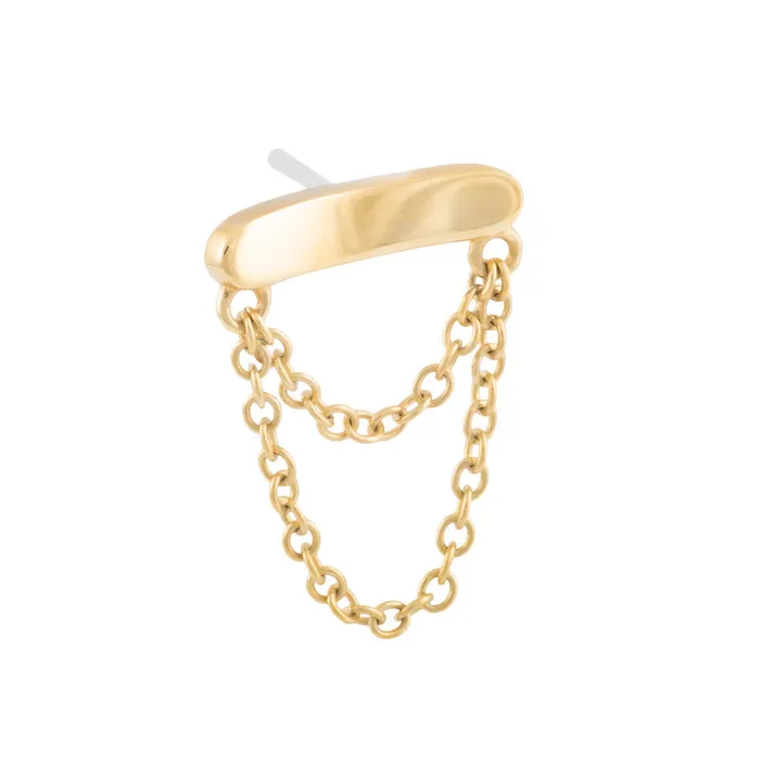 Tilum Female Sex Toys Tilum 14kt Yellow Gold Minimalist Bar with Chain Threadless Top Price Per 1 Tilum Female Sex Toys Tilum 14kt Yellow Gold Minimalist Bar with Chain Threadless Top Price Per 1