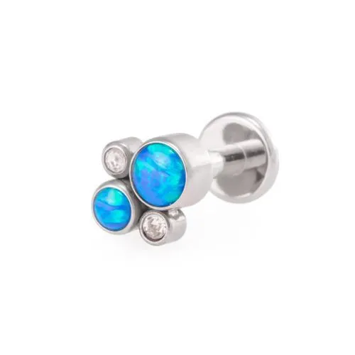 Tilum Male Sex Toys Tilum 14g12g Internally Threaded Opal Bubble Cluster Top with Jewels Price Per 1