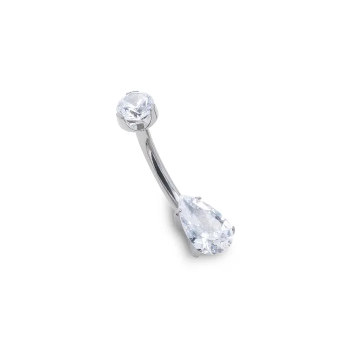 Tilum Male Sex Toys Tilum 14g Teardrop Jeweled Titanium Belly Button Ring
