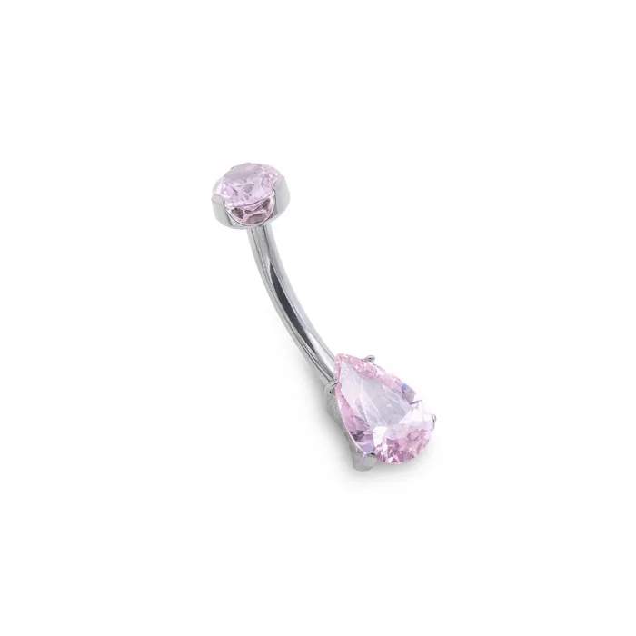 Tilum Male Sex Toys Tilum 14g Teardrop Jeweled Titanium Belly Button Ring