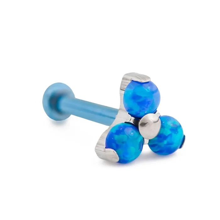 Tilum Male Sex Toys Tilum 18g16g Internally Threaded Titanium Opal Trinity Top Large Price Per 1