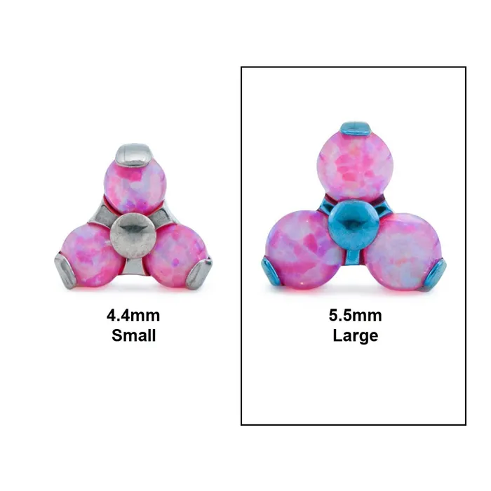 Tilum Male Sex Toys Tilum 18g16g Internally Threaded Titanium Opal Trinity Top Large Price Per 1