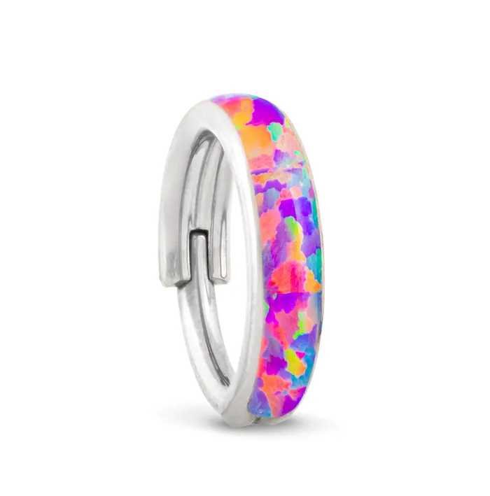 Tilum Vibrators Tilum 16g Opal Cuff Titanium Clicker Price Per 1
