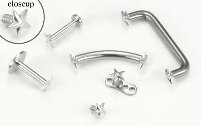 Tilum Vibrators Tilum 18g16g Internally Threaded Replacement WHITE GOLD 3D STAR Price Per 1 Tilum Vibrators Tilum 18g16g Internally Threaded Replacement WHITE GOLD 3D STAR Price Per 1