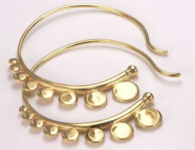 Vibrators 16g GOLD PLATED Bronze Indonesia Style Earrings Price Per 2 Elementals Organics Vibrators 16g GOLD PLATED Bronze Indonesia Style Earrings Price Per 2 Elementals Organics