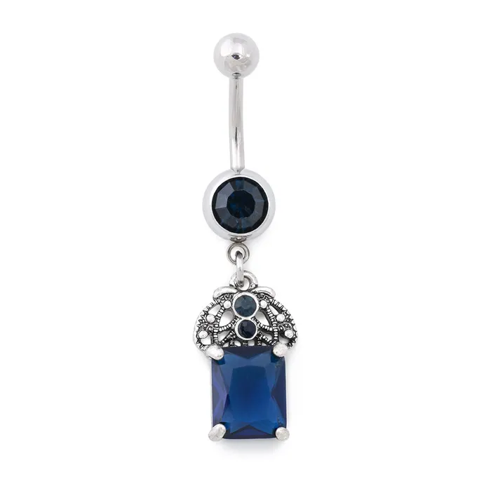Vibrators Painful Pleasures 14g 38 Blue Princes Crown Dangle Belly Button Ring Vibrators Painful Pleasures 14g 38 Blue Princes Crown Dangle Belly Button Ring