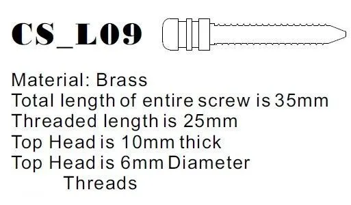Vibrators Precision Long Brass Contact Screw M4 Metric Version 9