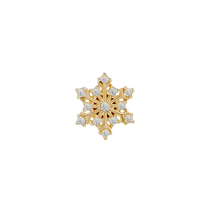 Vibrators Tilum 14kt Yellow Gold Jeweled Snowflake Threadless Top Price Per 1 Tilum Vibrators Tilum 14kt Yellow Gold Jeweled Snowflake Threadless Top Price Per 1 Tilum