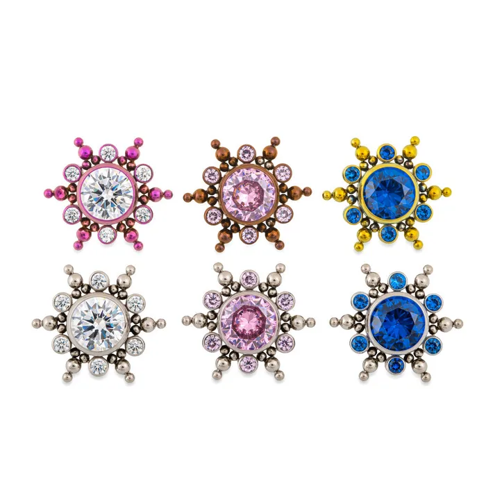 Vibrators Tilum Tilum Grand Jeweled Snowflake Titanium Threadless Top Price Per 1 Vibrators Tilum Tilum Grand Jeweled Snowflake Titanium Threadless Top Price Per 1