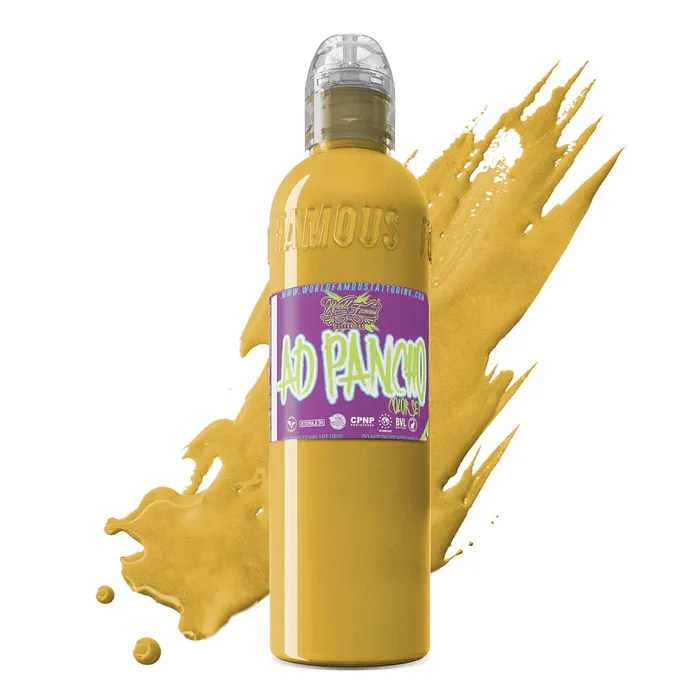 World Famous Male Sex Toys Pancho Light Yellow World Famous Tattoo Ink Pick Size