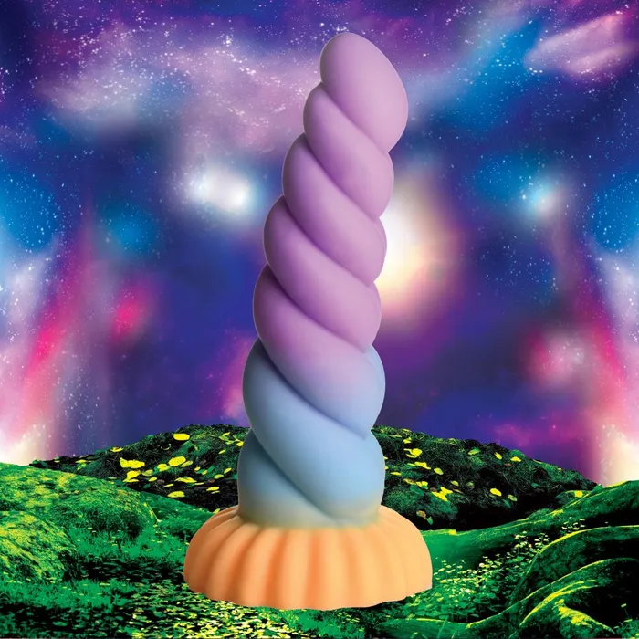 XR Brands Anal Mystique Thick 8 Inch Silicone Unicorn Dildo