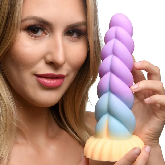 XR Brands Anal Mystique Thick 8 Inch Silicone Unicorn Dildo
