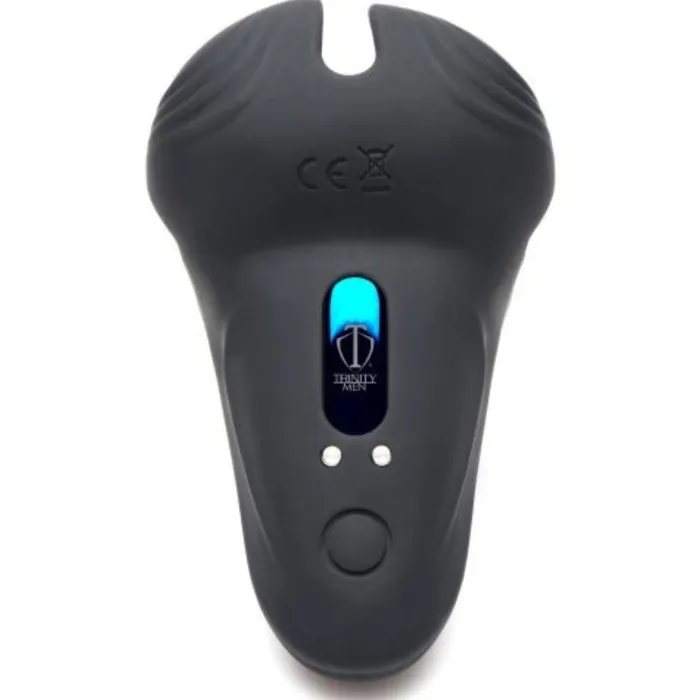 XR Brands Male Sex Toys Silicone Cock Ball Ring w Taint Stim Remote Control
