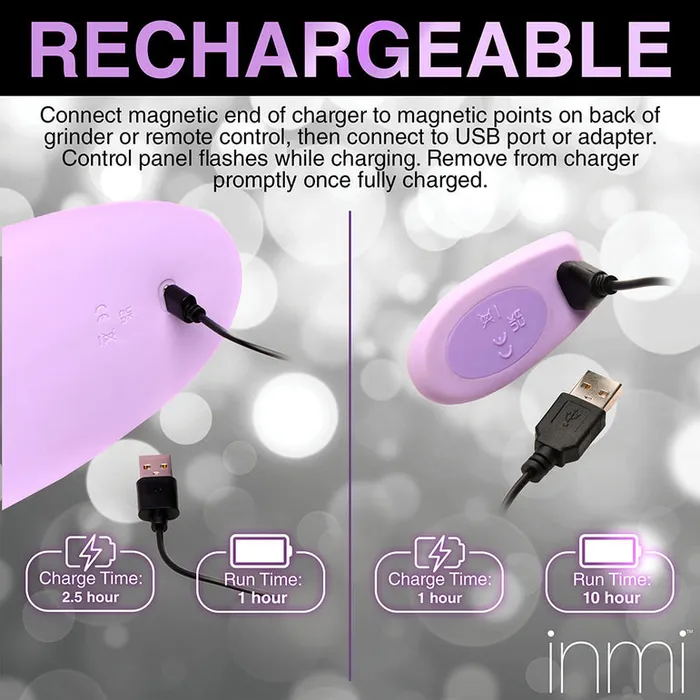 XR Brands Thrust N Grind Thrusting Vibrating Silicone Grinder with Remote Female Sex Toys