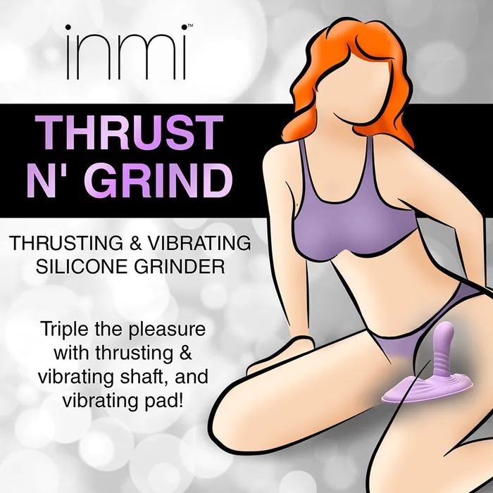 XR Brands Thrust N Grind Thrusting Vibrating Silicone Grinder with Remote Female Sex Toys