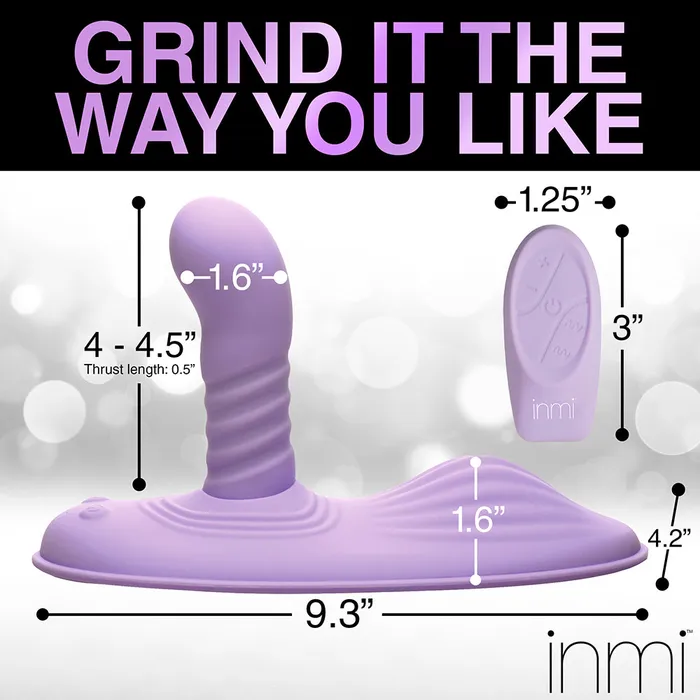 XR Brands Thrust N Grind Thrusting Vibrating Silicone Grinder with Remote Female Sex Toys